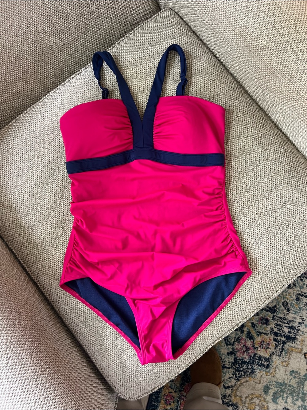 Boden Women’s One Piece Swimwear navy & fuchsia